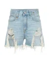 R13 High Waist Denim Shorts In Blue
