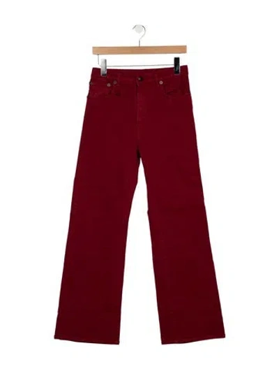 Pre-owned R13 High-rise Flared Jeans In Red