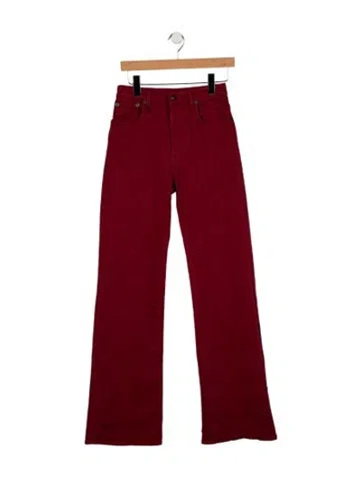 Pre-owned R13 High-rise Flared Jeans In Red