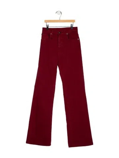 Pre-owned R13 High-rise Flared Jeans In Red
