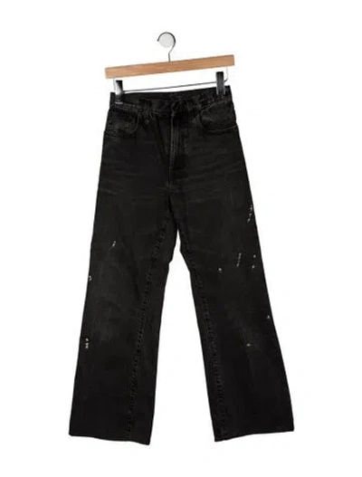 Pre-owned R13 High-rise Flared Jeans In Black