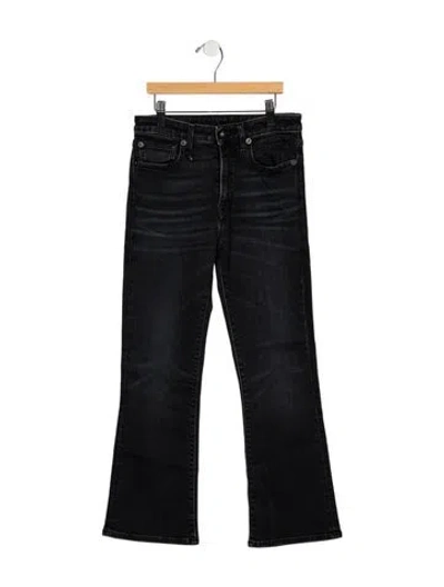 Pre-owned R13 High-rise Flared Jeans In Black