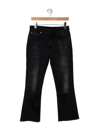 Pre-owned R13 High-rise Flared Jeans In Black