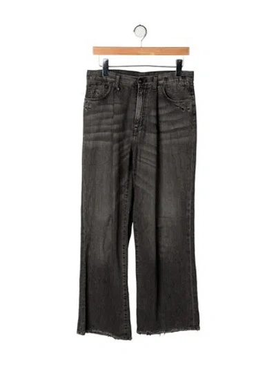 Pre-owned R13 High-rise Flared Jeans In Black