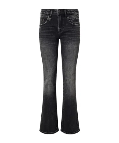 R13 Boy Kick High-rise Flared Jeans In Black