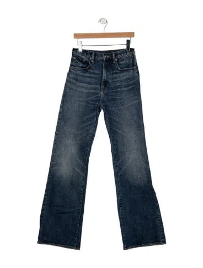 Pre-owned R13 High-rise Flared Jeans In Blue