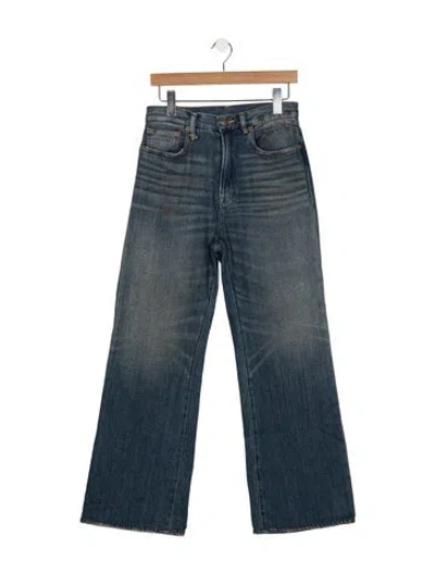 Pre-owned R13 High-rise Flared Jeans In Blue