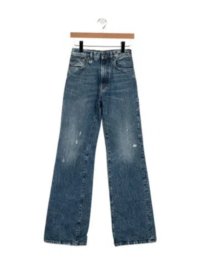 Pre-owned R13 High-rise Flared Jeans In Blue