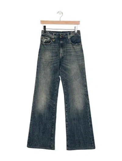 Pre-owned R13 High-rise Flared Jeans In Blue