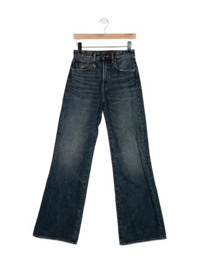 Pre-owned R13 High-rise Flared Jeans In Blue