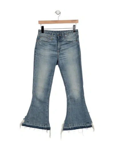 Pre-owned R13 High-rise Flared Jeans In Blue