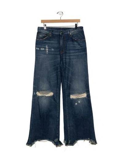 Pre-owned R13 High-rise Flared Jeans In Blue