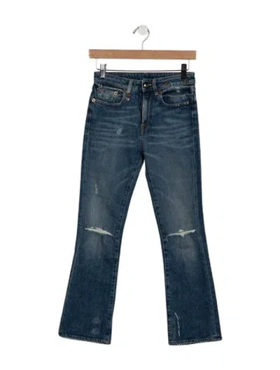Pre-owned R13 High-rise Flared Jeans In Blue