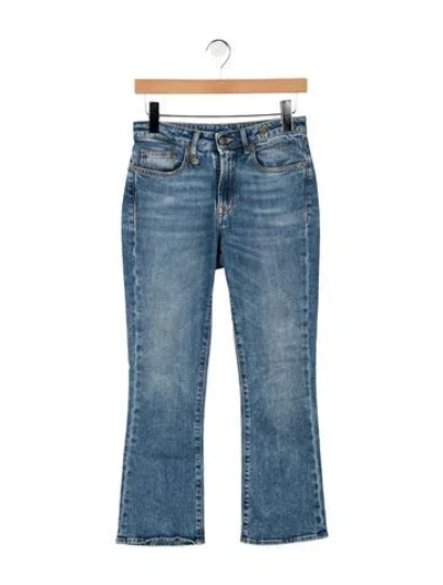 Pre-owned R13 High-rise Flared Jeans In Blue