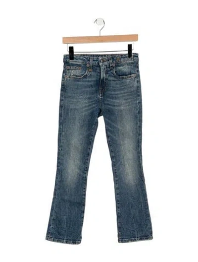 Pre-owned R13 High-rise Flared Jeans In Blue