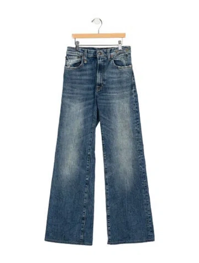 Pre-owned R13 High-rise Flared Jeans In Blue