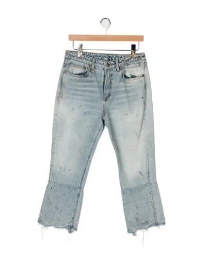 Pre-owned R13 High-rise Flared Jeans In Green