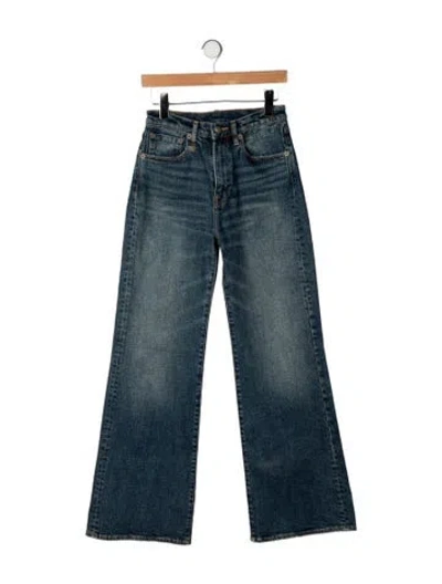 Pre-owned R13 High-rise Flared Jeans In Green