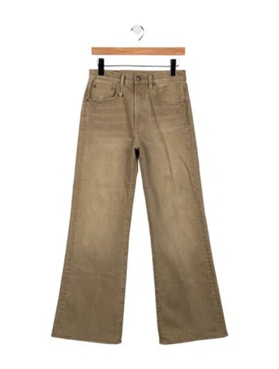 Pre-owned R13 High-rise Flared Jeans In Green