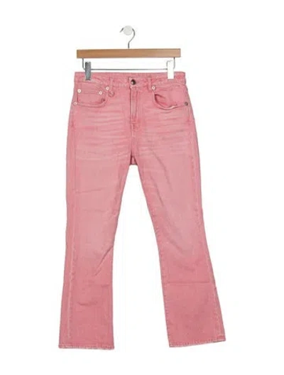 Pre-owned R13 High-rise Flared Jeans In Pink