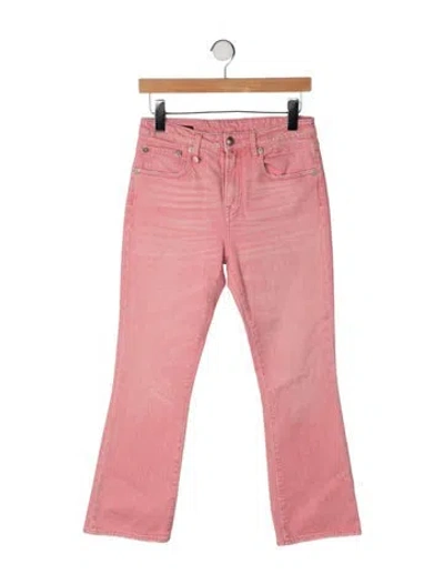 Pre-owned R13 High-rise Flared Jeans In Pink