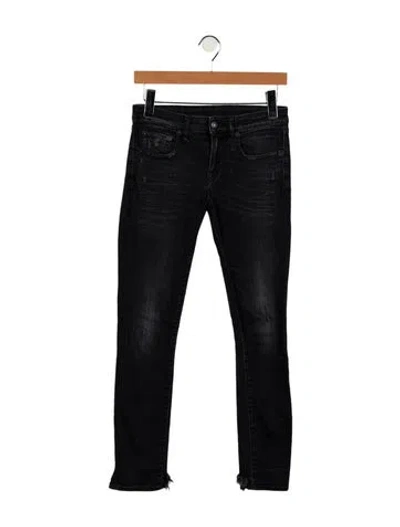 Pre-owned R13 High-rise Skinny Leg Jeans In Black