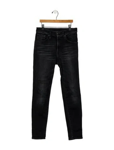 Pre-owned R13 High-rise Skinny Leg Jeans In Black