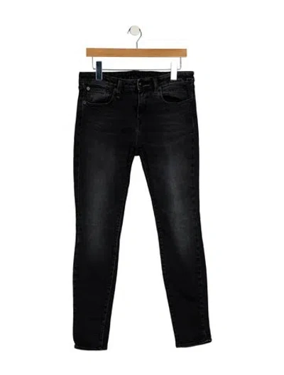 Pre-owned R13 High-rise Skinny Leg Jeans In Black