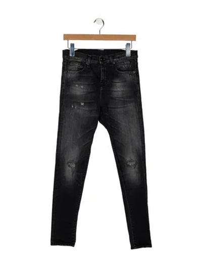 Pre-owned R13 High-rise Skinny Leg Jeans In Black