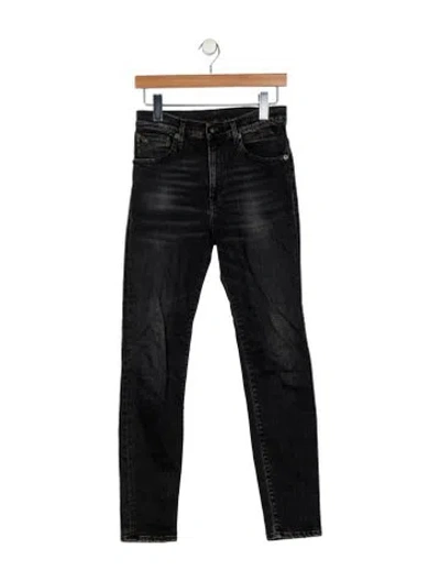 Pre-owned R13 High-rise Skinny Leg Jeans In Black
