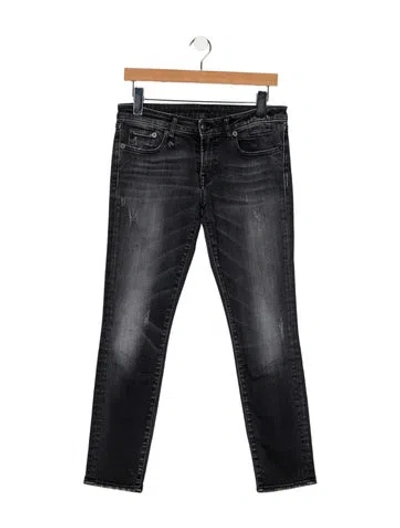 Pre-owned R13 High-rise Skinny Leg Jeans In Black