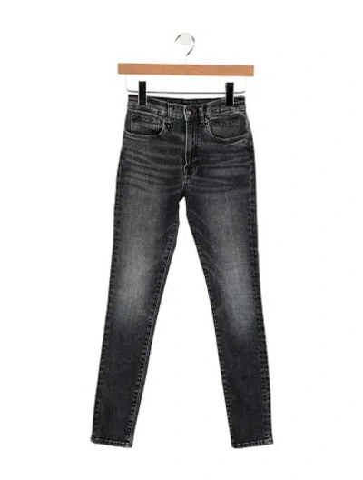 Pre-owned R13 High-rise Skinny Leg Jeans In Black