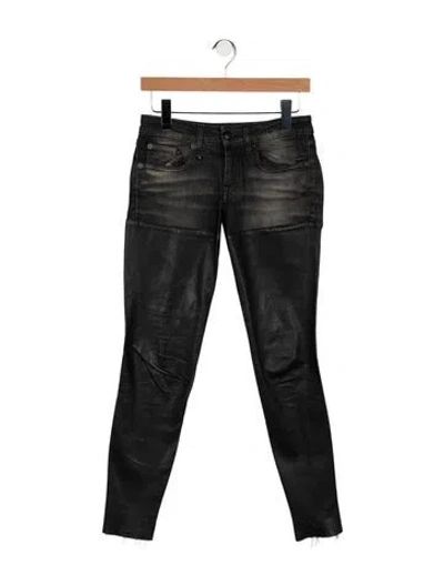 Pre-owned R13 High-rise Skinny Leg Jeans In Black