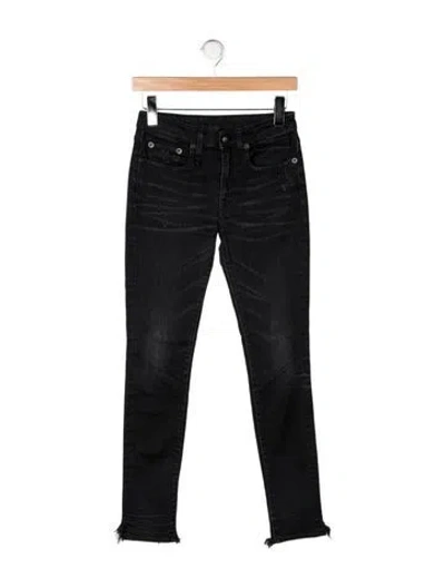 Pre-owned R13 High-rise Skinny Leg Jeans In Black