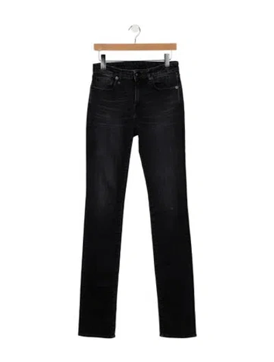 Pre-owned R13 High-rise Skinny Leg Jeans In Black