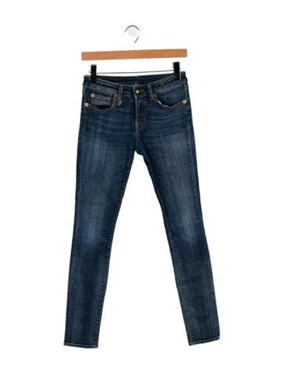 Pre-owned R13 High-rise Skinny Leg Jeans In Blue