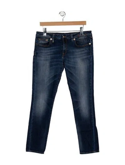 Pre-owned R13 High-rise Skinny Leg Jeans In Blue
