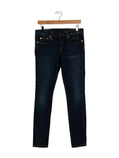 Pre-owned R13 High-rise Skinny Leg Jeans In Blue