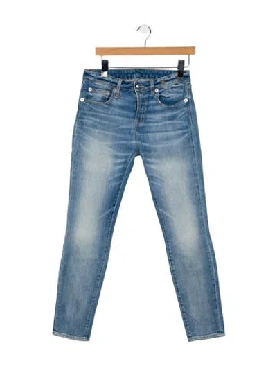 Pre-owned R13 High-rise Skinny Leg Jeans In Blue