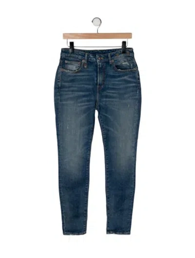 Pre-owned R13 High-rise Skinny Leg Jeans In Blue