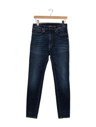 Pre-owned R13 High-rise Skinny Leg Jeans In Blue