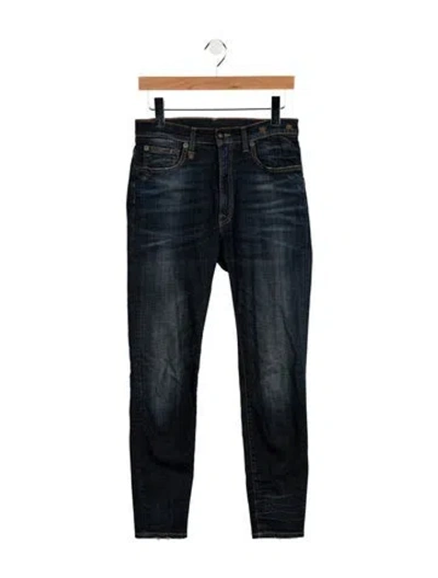Pre-owned R13 High-rise Skinny Leg Jeans In Blue