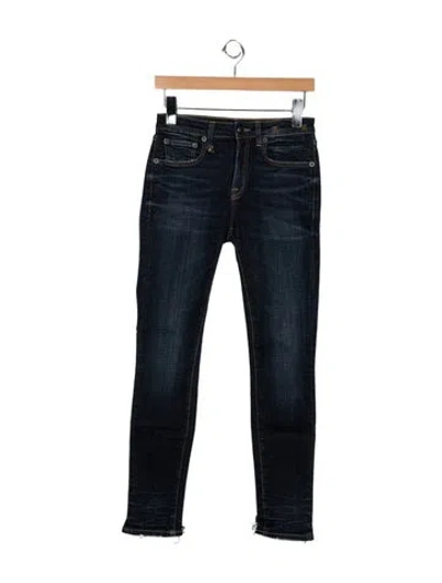 Pre-owned R13 High-rise Skinny Leg Jeans In Blue