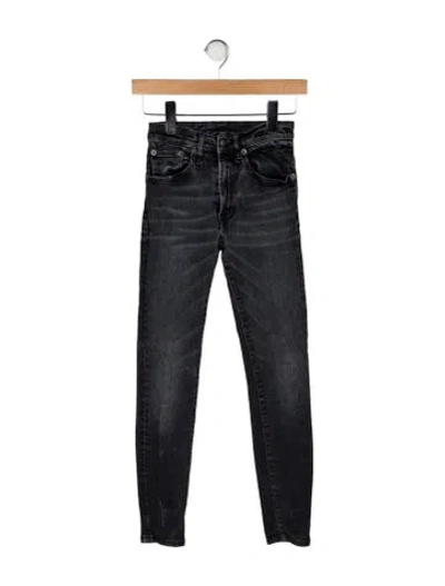 Pre-owned R13 High-rise Skinny Leg Jeans In Gray