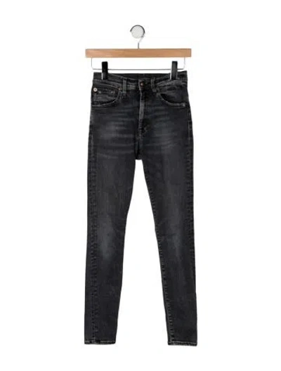 Pre-owned R13 High-rise Skinny Leg Jeans In Gray