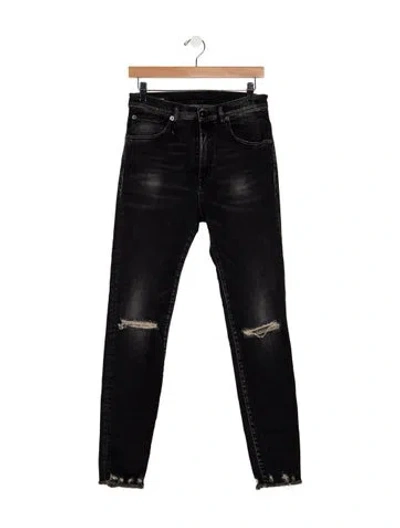 Pre-owned R13 High-rise Skinny Leg Jeans In Grey