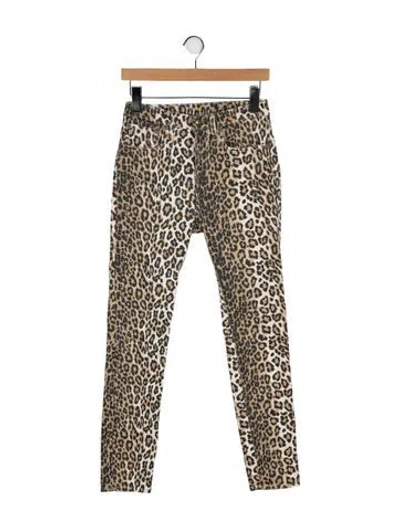 Pre-owned R13 High-rise Skinny Leg Jeans In Neutral