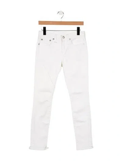 Pre-owned R13 High-rise Skinny Leg Jeans In White