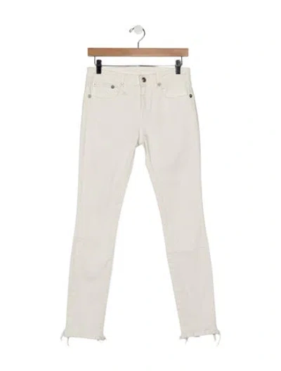 Pre-owned R13 High-rise Skinny Leg Jeans In White