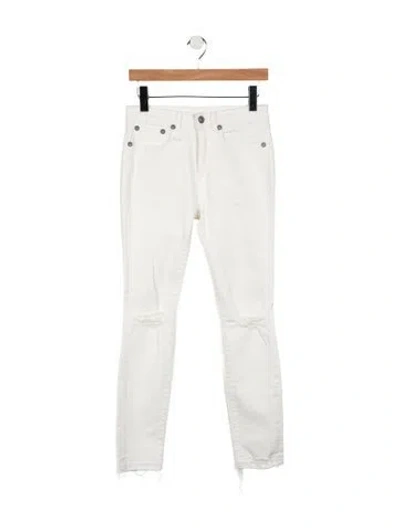 Pre-owned R13 High-rise Skinny Leg Jeans In White